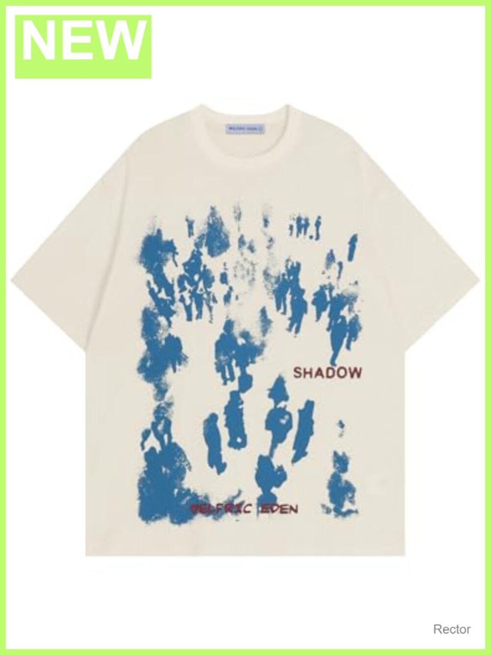 Oversized Graphic Tee Unisex Graffiti Print Cotton Crew Neck Short Sleeve